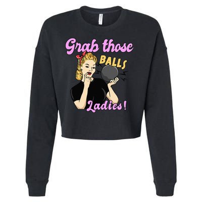Funny Bowling Art For Bowler Ball Bowling Lover Cropped Pullover Crew