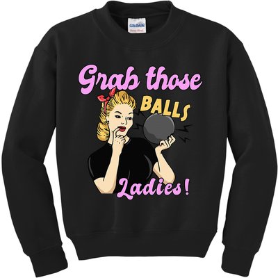 Funny Bowling Art For Bowler Ball Bowling Lover Kids Sweatshirt