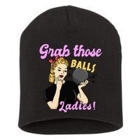 Funny Bowling Art For Bowler Ball Bowling Lover Short Acrylic Beanie