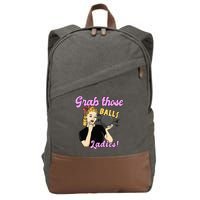 Funny Bowling Art For Bowler Ball Bowling Lover Cotton Canvas Backpack