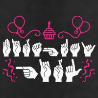 funny Birthday ASL American Sign Language Adult Drive Performance Visor