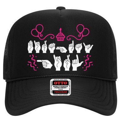 funny Birthday ASL American Sign Language Trucker Hat