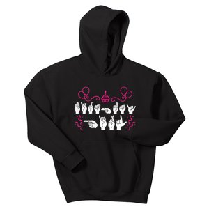 funny Birthday ASL American Sign Language Kids Hoodie