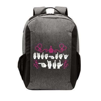 funny Birthday ASL American Sign Language Vector Backpack