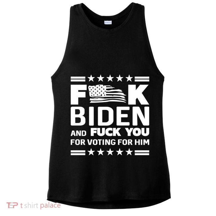 F*ucK Biden And F You For Voting For Him Ladies PosiCharge Tri-Blend Wicking Tank