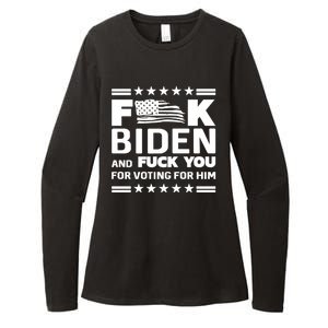 F*ucK Biden And F You For Voting For Him Womens CVC Long Sleeve Shirt