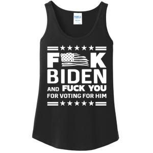 F*ucK Biden And F You For Voting For Him Ladies Essential Tank