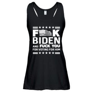 F*ucK Biden And F You For Voting For Him Ladies Essential Flowy Tank