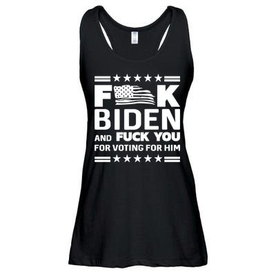 F*ucK Biden And F You For Voting For Him Ladies Essential Flowy Tank