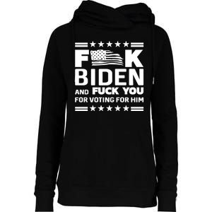 F*ucK Biden And F You For Voting For Him Womens Funnel Neck Pullover Hood