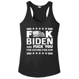 F*ucK Biden And F You For Voting For Him Ladies PosiCharge Competitor Racerback Tank