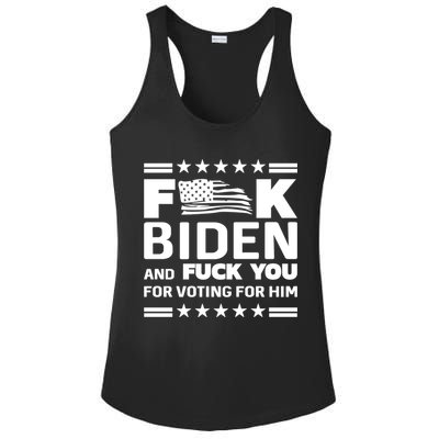 F*ucK Biden And F You For Voting For Him Ladies PosiCharge Competitor Racerback Tank