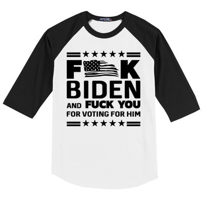 F*ucK Biden And F You For Voting For Him Baseball Sleeve Shirt
