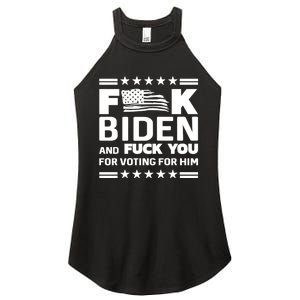 F*ucK Biden And F You For Voting For Him Women's Perfect Tri Rocker Tank