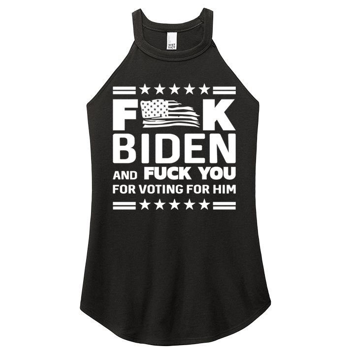 F*ucK Biden And F You For Voting For Him Women's Perfect Tri Rocker Tank