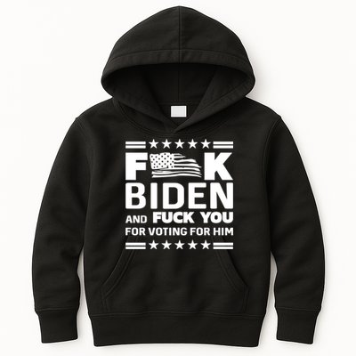 F*ucK Biden And F You For Voting For Him Kids Hoodie