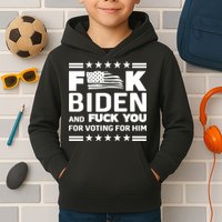 F*ucK Biden And F You For Voting For Him Kids Hoodie