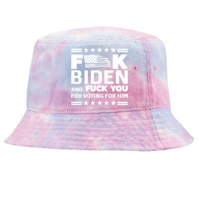 F*ucK Biden And F You For Voting For Him Tie-Dyed Bucket Hat