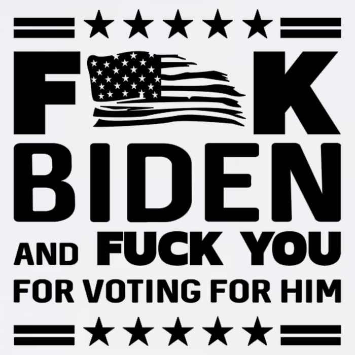 F*ucK Biden And F You For Voting For Him Garment-Dyed Sweatshirt