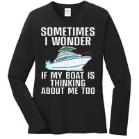 Funny Boat Art For Men Women Boating Watercraft Boat Owner Ladies Long Sleeve Shirt