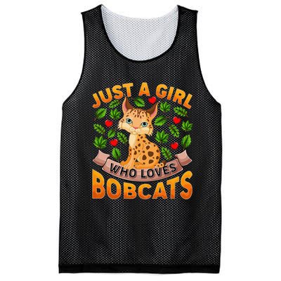 Funny Bobcat Animal Lover Just A Girl Who Loves Bobcats Mesh Reversible Basketball Jersey Tank