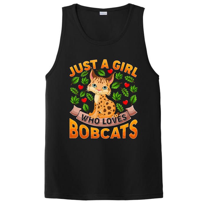 Funny Bobcat Animal Lover Just A Girl Who Loves Bobcats PosiCharge Competitor Tank