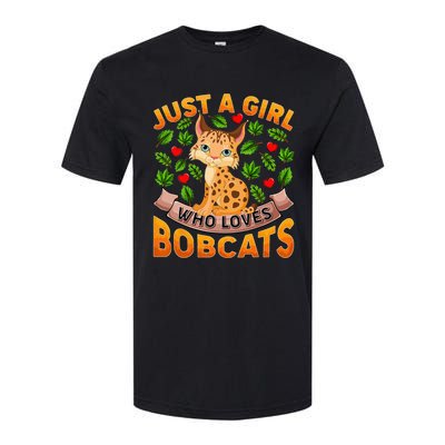 Funny Bobcat Animal Lover Just A Girl Who Loves Bobcats Softstyle® CVC T-Shirt