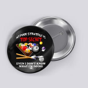 Funny Billiards Art For Men Women Billiards Pool Players Button