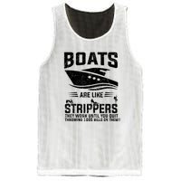 Funny Boats Are Like Strippers They Work Until You Quit Throwing Mesh Reversible Basketball Jersey Tank