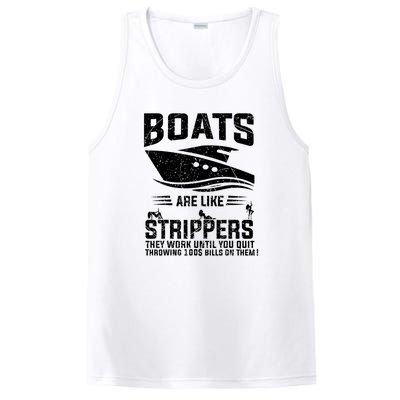 Funny Boats Are Like Strippers They Work Until You Quit Throwing PosiCharge Competitor Tank