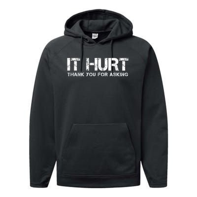 Funny Broken Arm Or Broken Leg Performance Fleece Hoodie