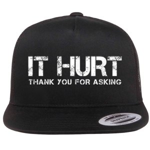 Funny Broken Arm Or Broken Leg Flat Bill Trucker Hat