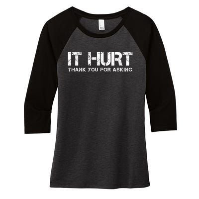 Funny Broken Arm Or Broken Leg Women's Tri-Blend 3/4-Sleeve Raglan Shirt