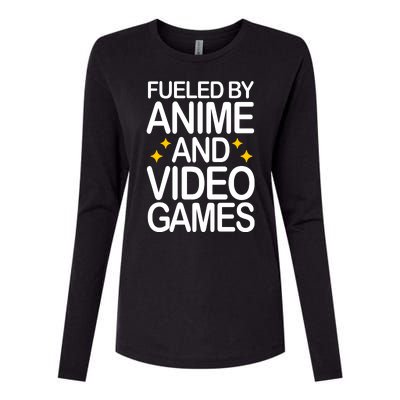 Fueled By Anime And Video Games Gaming Womens Cotton Relaxed Long Sleeve T-Shirt