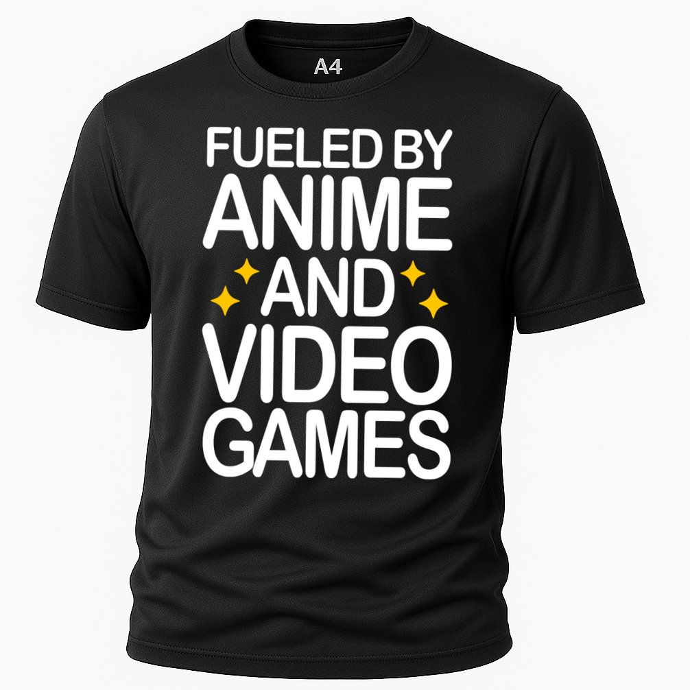 Fueled By Anime And Video Games Gaming Cooling Performance Crew T-Shirt