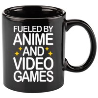 Fueled By Anime And Video Games Gaming 11oz C Handle Ceramic Mug