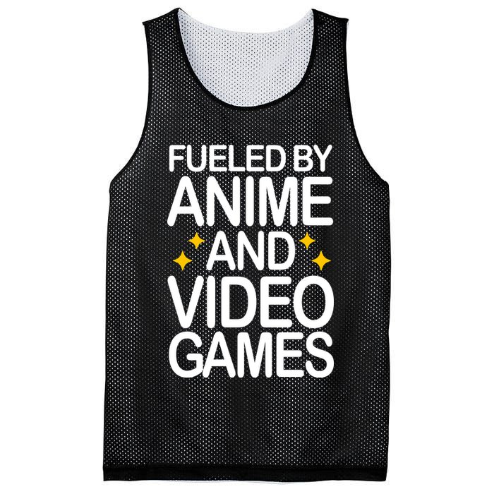 Fueled By Anime And Video Games Gaming Mesh Reversible Basketball Jersey Tank