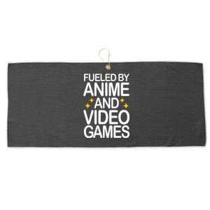 Fueled By Anime And Video Games Gaming Large Microfiber Waffle Golf Towel