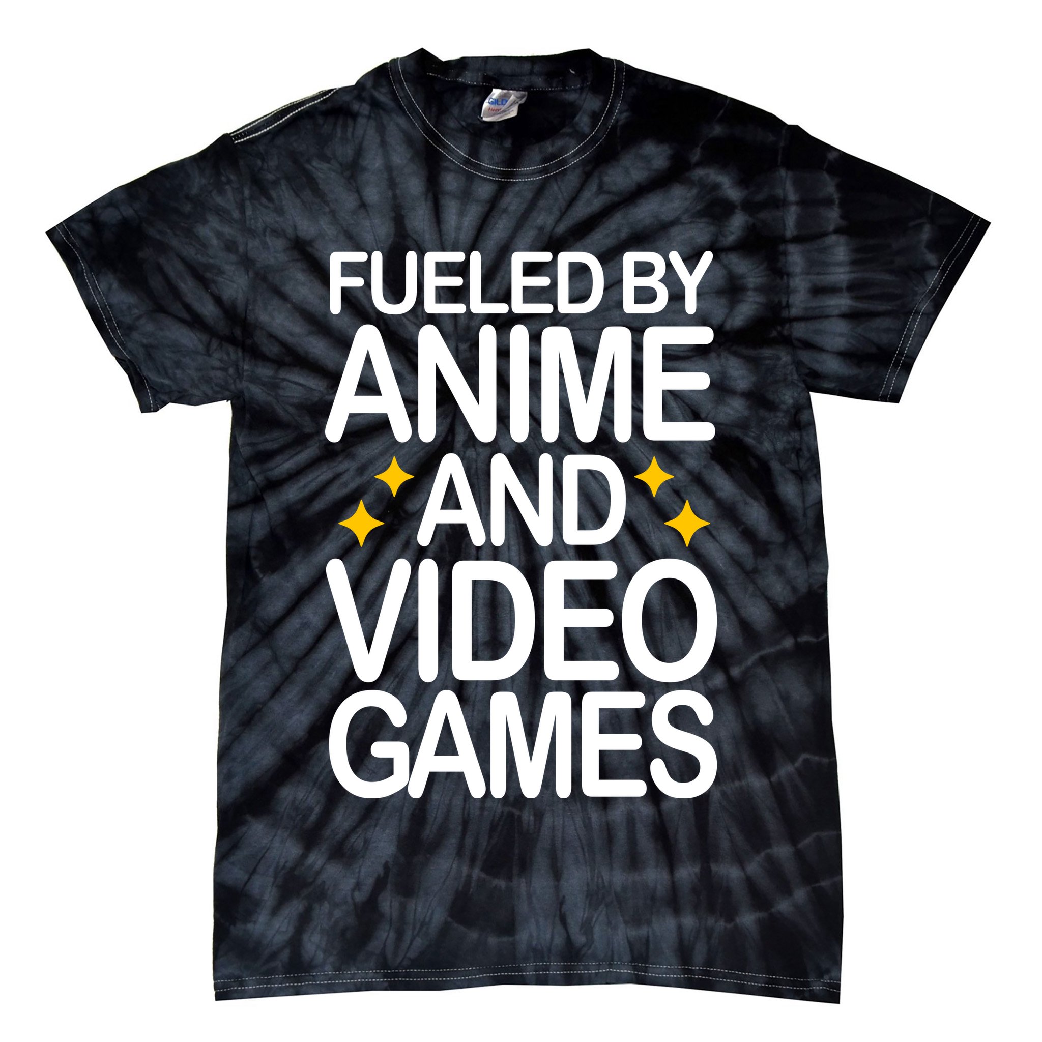 Fueled By Anime And Video Games Gaming Tie-Dye T-Shirt