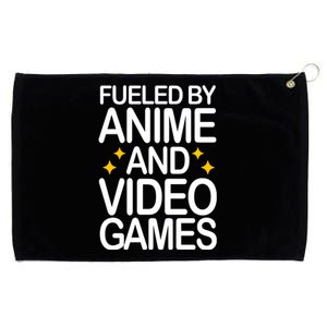 Fueled By Anime And Video Games Gaming Grommeted Golf Towel