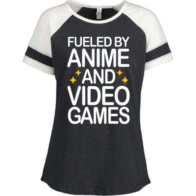 Fueled By Anime And Video Games Gaming Enza Ladies Jersey Colorblock Tee