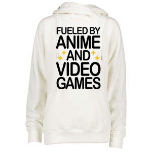 Fueled By Anime And Video Games Gaming Womens Funnel Neck Pullover Hood