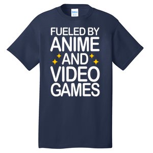 Fueled By Anime And Video Games Gaming Tall T-Shirt