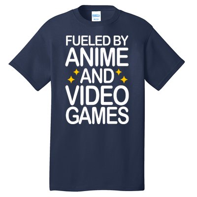 Fueled By Anime And Video Games Gaming Tall T-Shirt