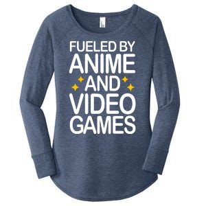 Fueled By Anime And Video Games Gaming Women's Perfect Tri Tunic Long Sleeve Shirt