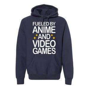 Fueled By Anime And Video Games Gaming Premium Hoodie