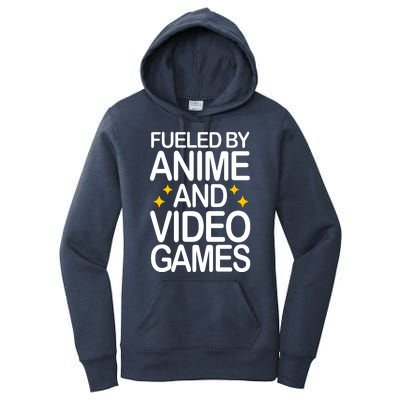 Fueled By Anime And Video Games Gaming Women's Pullover Hoodie