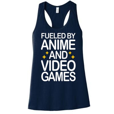 Fueled By Anime And Video Games Gaming Women's Racerback Tank