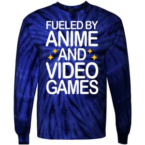 Fueled By Anime And Video Games Gaming Tie-Dye Long Sleeve Shirt