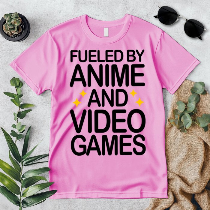 Fueled By Anime And Video Games Gaming Premium T-Shirt
